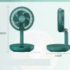 Rechargeable 5-inches Folding fan HCZ21 Green colour
