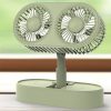 Double Motor Folding Table Top Fan