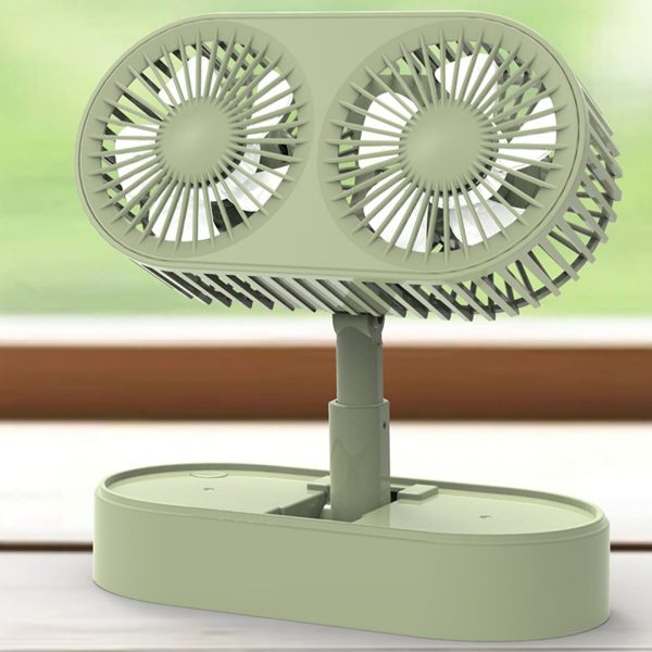 Double Motor Folding Table Top Fan