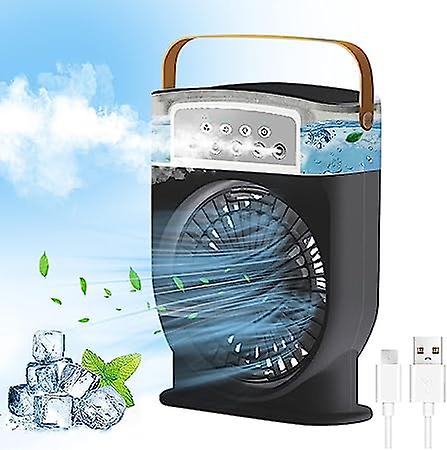A3 In 1 Air Cooling USB Fan with LED Night Light Water Fan