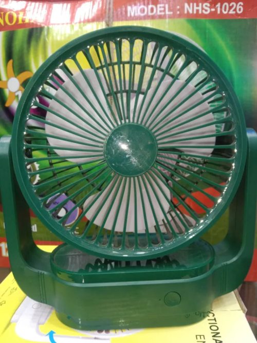 High Quality Rechargeble & Portable Desk Fan EN 1300 (green)