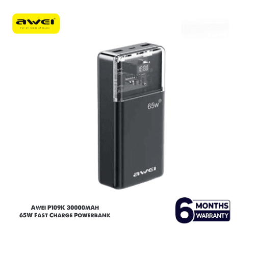 imagesdb3b40f9-9467-4583-a596-228f8d0f2894-1.png Awei P109K 30000mAh Type C PD65W Fast Charge Powerbank