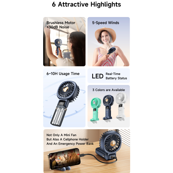AWEI F37 Multifunctional Handheld Fan