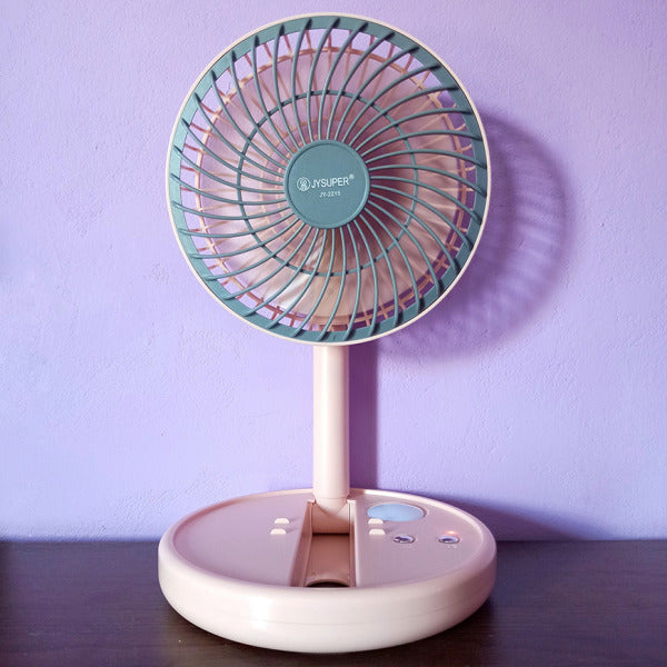 JY-2215 JYSUPER Professional Rechargeable Fan with LED Light